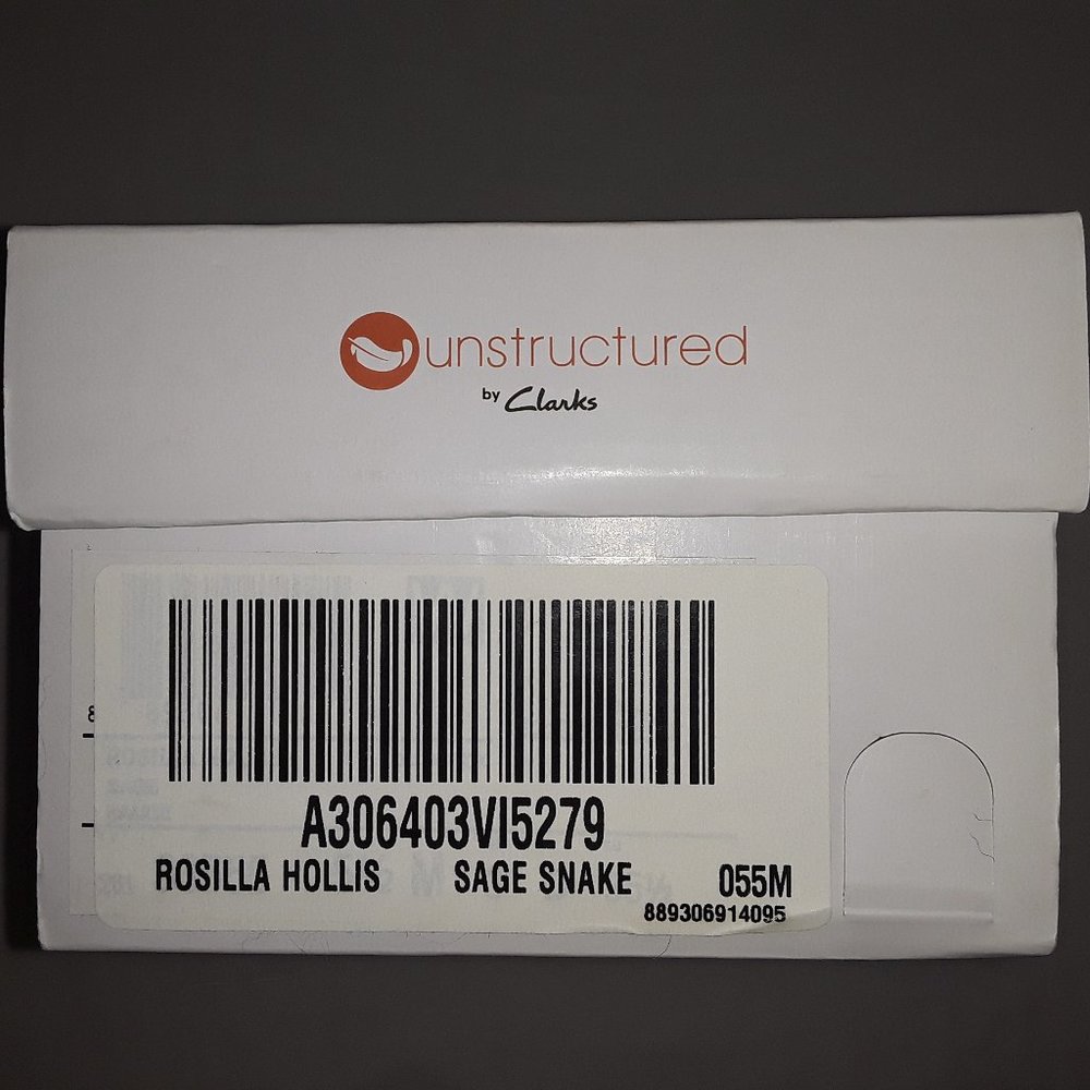 NWB Clarks Unstructured Slides Rosilla Hollis Sage Snake Size 5.5 M - Picture 5 of 6